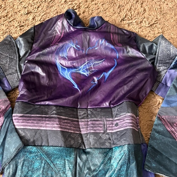 Disney Descendants Mal Costume Sz 7/8 Jumpsuit One Piece Halloween - Picture 4 of 4